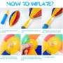 flintronic Pelota de Playa Hinchable Beach, Pelota Hinchable Paneles Colores, Diseño Franjas de Colores Pelota de Hinchable