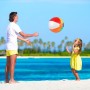 flintronic Pelota de Playa Hinchable Beach, Pelota Hinchable Paneles Colores, Diseño Franjas de Colores Pelota de Hinchable
