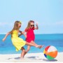 flintronic Pelota de Playa Hinchable Beach, Pelota Hinchable Paneles Colores, Diseño Franjas de Colores Pelota de Hinchable