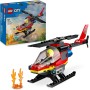 LEGO City Helicóptero de Rescate de Bomberos de Juguete, Set de Construcción con Minifigura de Piloto, Regalo para Niños y Niñas