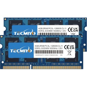 TECMIYO 8GB Kit (2x4GB) PC3L-12800S DDR3 1600MHZ Sodimm DDR3L-1600 PC3-12800 CL11 1.35V/1.5V 204Pin Non-ECC Unbuffered Laptop