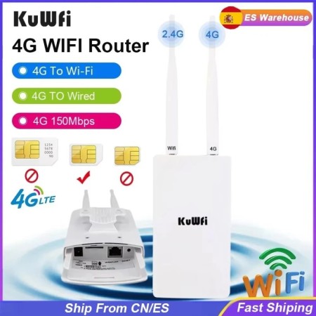 KuWFi enrutador 4g router wifi router 4g sim card tarjeta sim telefono