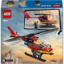LEGO City Helicóptero de Rescate de Bomberos de Juguete, Set de Construcción con Minifigura de Piloto, Regalo para Niños y Niñas