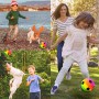 3 Piezas Balón de Fútbol Blandas para Niños, Pelota de Playa Inflable de PVC, Pelota de Arcoíris, Pelota Hinchable, Bola de