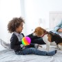 3 Piezas Balón de Fútbol Blandas para Niños, Pelota de Playa Inflable de PVC, Pelota de Arcoíris, Pelota Hinchable, Bola de