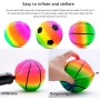 3 Piezas Balón de Fútbol Blandas para Niños, Pelota de Playa Inflable de PVC, Pelota de Arcoíris, Pelota Hinchable, Bola de