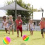 3 Piezas Balón de Fútbol Blandas para Niños, Pelota de Playa Inflable de PVC, Pelota de Arcoíris, Pelota Hinchable, Bola de