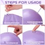 jjshund Pelota de Pilates, 25 cm Pelota Yoga Fitball Pequeña Antideslizante Pelota de Gimnasia para Hogar Oficina Gimnasio Yoga