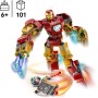 LEGO Marvel Armadura Robótica de Iron Man vs. Ultrón Juguete de Superhéroes con Minifiguras, Figura Articulada de Robot, Juego