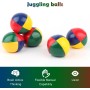 PBUSPU Juego de 5 Pelotas de Malabares, Ø 55 mm Pelotas para Principiantes, 60g, Pelota de Malabares con Relleno Piel Sintética