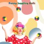 PBUSPU Juego de 5 Pelotas de Malabares, Ø 55 mm Pelotas para Principiantes, 60g, Pelota de Malabares con Relleno Piel Sintética