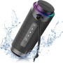 Tronsmart T7 Altavoz Portátil Bluetooth 5.3, Luces Led y Protección Agua IPX7, Graves Potentes con Sonido Stereo 360° de Alta