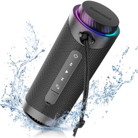 Tronsmart T7 Altavoz Portátil Bluetooth 5.3, Luces Led y Protección Agua IPX7, Graves Potentes con Sonido Stereo 360° de Alta