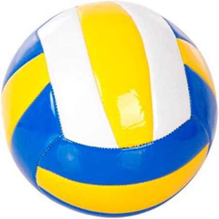 Tradineur - Balón de Voleibol, diseño de Franjas de Colores, Tacto Suave, Pelota, Deportes de Equipo (Tamaño 5 - Ø 21 cm -
