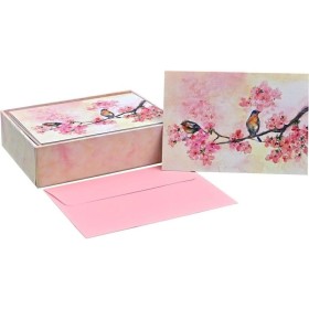 Peter Pauper Press Cherry Blossoms in Spring Note Cards (14 cards, 15 self-sealing envelopes)