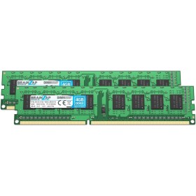 BRAINZAP Memoria RAM DDR3 de 8 GB (2 x 4 GB), DIMM PC3-8500U, 2Rx8, 1066 MHz, 1,5 V, CL7