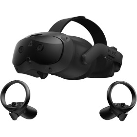 HTC Vive Focus Vision: Auriculares VR para PC y Realidad Mixta + Controladores, Negro, Compatible con el Modo DisplayPort,