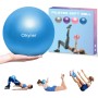 Cikyner Pelota Pilates Blanda, Pelota de Ejercicio pequeña 23-25cm Mini Pelota de Gimnasia con Pajita Inflable Adecuado para