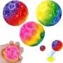 OSDUE 3PCS Pelota Que Rebota de Color, Pelota Saltarina de Espuma de PU Elástica Sólida, Pelota Que Rebota en Forma de Planeta,