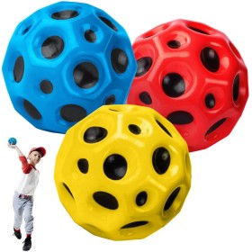 OSDUE 3PCS Pelota Que Rebota de Color, Pelota Saltarina de Espuma de PU Elástica Sólida, Pelota Que Rebota en Forma de Planeta,