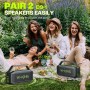 W-KING Altavoz Bluetooth Potente Grande 100W MAX 60W, Impermeable Al Aire Libre Portátil Exterior Altavoz Portatil Potente, 40h