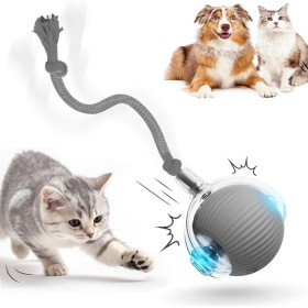 HOIDOKLY Pelota interactiva para gatos, 2025, juguete para mascotas, juguete para perros con carga USB, tres modos de trabajo,