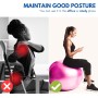 Pelota Yoga 45 cm. Pelota de Pilates Antideslizante. Pelota de Entrenamiento, Fitness, Equilibrio, Deporte. Pelota de PVC para
