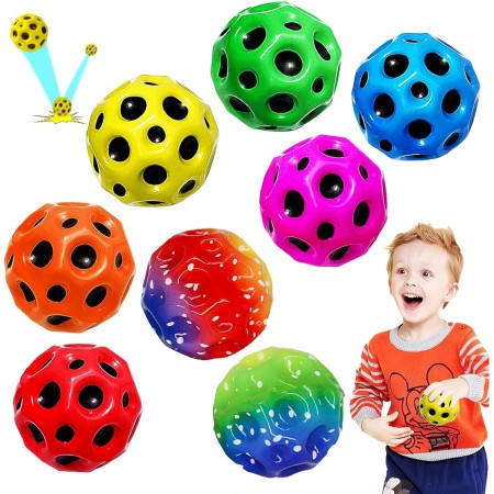 MQVXT Astro Jump Ball,8 Piezas Moon Ball,Space Ball,7 cm Bouncing Ball Toy,Fácil de Agarrary Atrapasueños,para Juegos de