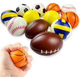 Pelota Espuma, 12 Piezas Pelota Antiestres Niños, Stress Ball, Pelotas Antiestres Adultos, Pelota Goma Espuma Adecuado para