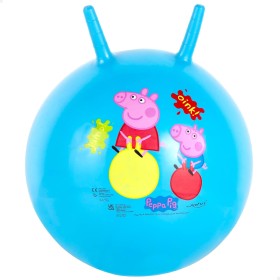 COLORBABY Peppa Pig Pelota saltarina hinchable para niñas y niñas, medidas Ø45-50 cm, juguetes, regalos para niños y niñas,