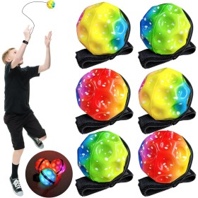 Yeelan Pelota para Saltar con Cuerda, 6 cm, Pelota antiestrés, Pelota Lunar, Pelota de Goma, Pelota para Saltar, para niños,