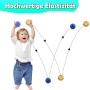 Yeelan Pelota para Saltar con Cuerda, 6 cm, Pelota antiestrés, Pelota Lunar, Pelota de Goma, Pelota para Saltar, para niños,