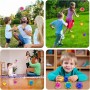 Yeelan Pelota para Saltar con Cuerda, 6 cm, Pelota antiestrés, Pelota Lunar, Pelota de Goma, Pelota para Saltar, para niños,