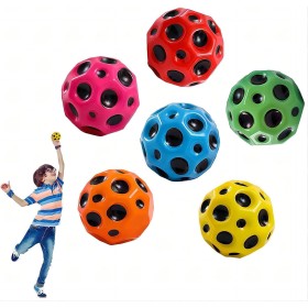 CLUHERTVY Astro Jump Ball Moon Ball Original High Bouncing Galaxy Ball Saltos Bola de Goma Bola Espacial Hacer un Ruido de Golpe