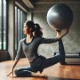 GADIRIA Pelota de Pilates de 65 cm con Bomba de Inflado - Fitball para Yoga, Gimnasia, Pilates, Fitness, Ejercicio en Casa,