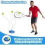 DAKLUNAR Juego de entrenador de tenis, tabla de base con 2 pelotas de rebote, herramienta de entrenamiento para entrenamiento de