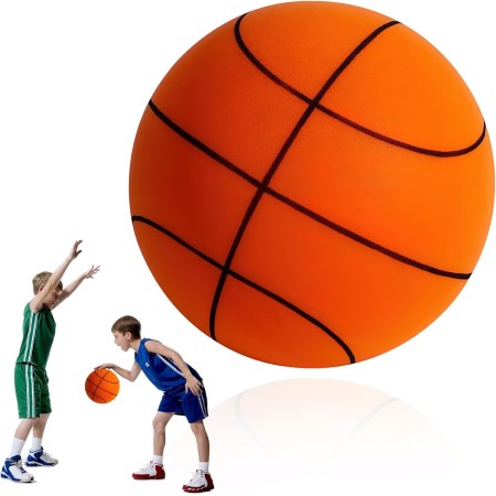 ZoneYan Balon Baloncesto Silencioso, Pelota de Espuma de Alta Densidad Sin Revestimiento, Silent Basketball Indoor, Pelota