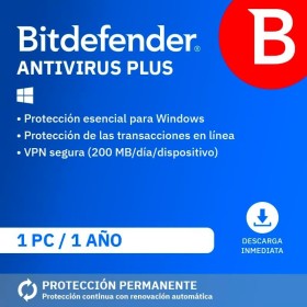 Bitdefender Antivirus Plus 2025 | 1 Dispositivo | 1 Año | PC | Código de activación por email | Renovación automática