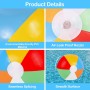 Pelotas de Playa, Glovios 10 Piezas Pelotas Piscina, Fútbol Inflable, Pelota Playa Inflable para Juguetes de Playa Verano