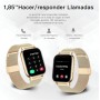 Popglory Reloj Inteligente Mujer, Smartwatch Con Llamadas, Presión Arterial, 100+ Deportes, Frecuencia Respiratoria, Cardíaca,