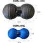 [PELOTA DOBLE DE LIBERACIÒN MYOFASCIAL 12CM & 8CM] Bolas de Masaje - Massage Ball Set - Pelota Liberacion Myofascial - Pelota