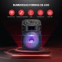 Pyle Sistema de Altavoces, PA, 300W, Bluetooth, portatil, Recargable, Exteriores, subwoofer de 8”, Tweeter de 1”, función de