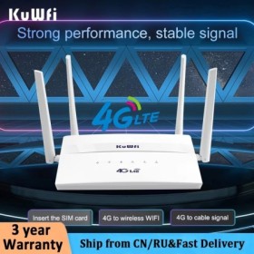 Enrutador KuWFi 4G LTE, punto de acceso doméstico de 750Mbps, compatib