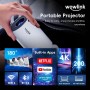 [Apps integradas & 2025 Upgraded] Mini Proyector con WiFi 6 Bluetooth 5.4 Support 4K 1080P Auto Keystone 180° Rotable Proyector