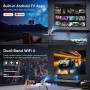 [Apps integradas & 2025 Upgraded] Mini Proyector con WiFi 6 Bluetooth 5.4 Support 4K 1080P Auto Keystone 180° Rotable Proyector