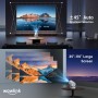 [Apps integradas & 2025 Upgraded] Mini Proyector con WiFi 6 Bluetooth 5.4 Support 4K 1080P Auto Keystone 180° Rotable Proyector