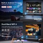 [Apps integradas & 2025 Upgraded] Mini Proyector con WiFi 6 Bluetooth 5.4 Support 4K 1080P Auto Keystone 180° Rotable Proyector