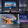 [Apps integradas & 2025 Upgraded] Mini Proyector con WiFi 6 Bluetooth 5.4 Support 4K 1080P Auto Keystone 180° Rotable Proyector