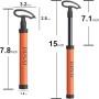 DDUO Bomba de Globo portátil, Kit de Bomba de Aire con Aguja, Boquilla, Manguera de extensión para balones de Baloncesto,