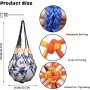 Yzmmxz 2 Pcs Bolsa para Balón, Red para Balones De Futbol, con 2 Agujas Plateadas Inflables, para Baloncesto, Voleibol, Red para